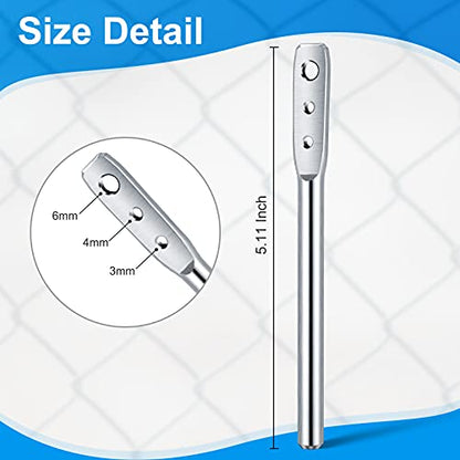 2 Pack 3 Hole Wire Twister Multi-Functional Bender High-tensile Wire Tool Twisting Tool Fencing Tool for Fixing Fence Wire and Wire Clip