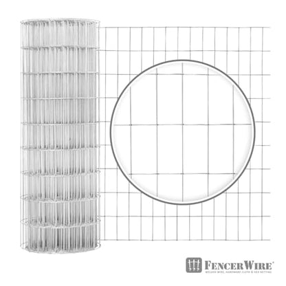 Fencer Wire Welded Wire Fence 12.5 Gauge, Galvanized Welded Fence Wire Roll, Mesh Size 2-Inch x 4-Inch, Hog Wire Fencing Cage, Multiple Use for Home Improvement & Animals Enclosure (2ft. x 50ft.) - style: 2 ft. x 50 ft.