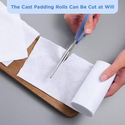 24 Rolls Cast Padding Individual Pack Undercast Padding Roll Wrap Bandage with Plaster Soft Cloth for Halloween Wrap Bandage Art Projects Body Casts Mask Making Supplies(4 Inch x 8.9 ft)