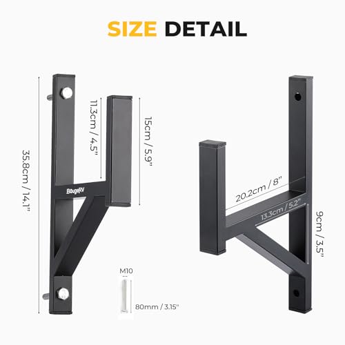 BougeRV 2 Pack Ladder Rack for Trailer Side Mount 353 lb Capacity