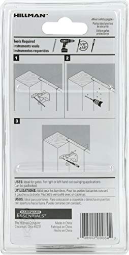 Hardware Essentials Gate Latch, Out-Swinging, 1 Count, Black