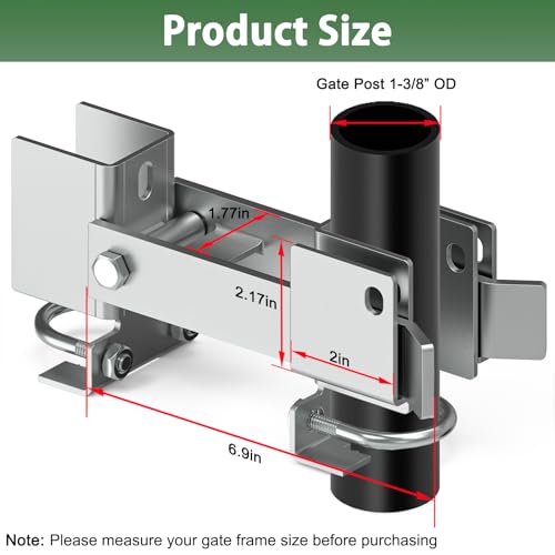 Chain Link Fence Double Gate Latch Residential Strong Arm Double Gate Latch - size: For 1-3/8" Gate Frames