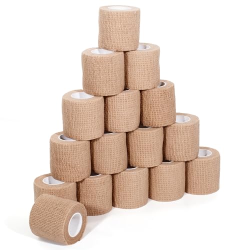 Self Adhesive Bandage Wrap,Bandage Tape,Medical Tape,Vet Tape - color: Skin Color, size: 2inch*16rolls