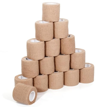 Self Adhesive Bandage Wrap,Bandage Tape,Medical Tape,Vet Tape - color: Skin Color, size: 2inch*16rolls