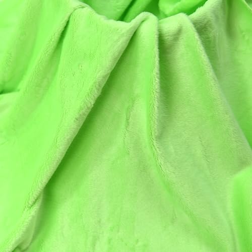 Surf turtle Lime Green Super Soft Minky Fabric by The Yard, 36"x60" - color: Lime Green