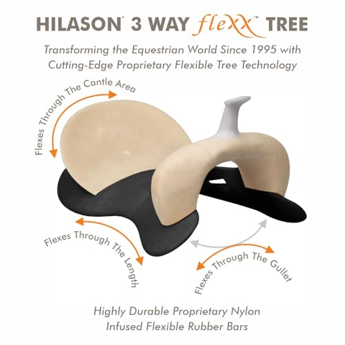 HILASON Flex Tree Western Saddle Tan Barrel Trail Horse - size: 17 In