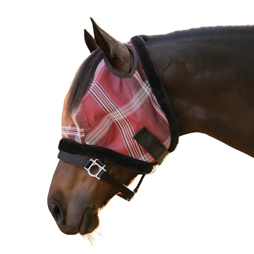 Kensington Fly Mask w/Fleece Trim Size: L-Avg Color: 165 - Merlot - color: 165-merlot
