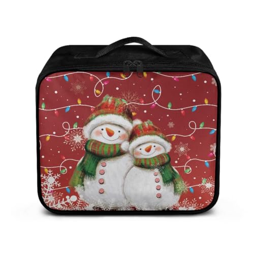 Christmas Lights First Aid Bag Empty Pet 1st Aid Bag Medical Travel Case First Responder Emergency Medicine Bags for Car Home Office Sport Outdoors Snowman - color: Christmas Lights Snowman