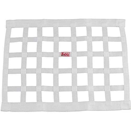 Safety Racing 18 x 24 Red Ribbon Style Window Net, Nylon/Polyester - color: Red