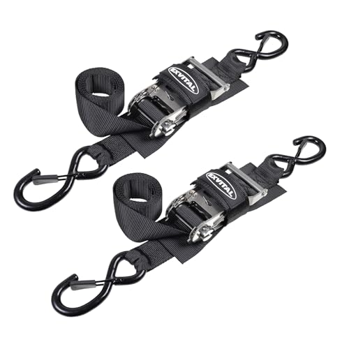 EXVITAL Boat tie Down Straps to Trailer 1.5"×4' Transom Straps - size: 1.5"×4’