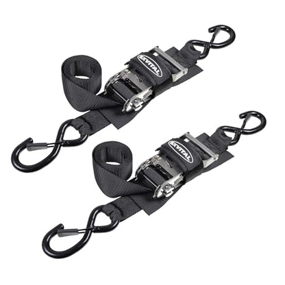 EXVITAL Boat tie Down Straps to Trailer 1.5"×4' Transom Straps - size: 1.5"×4’