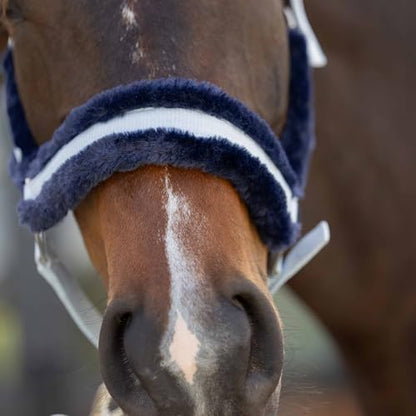 Equinavia Valkyrie Ultra Fleece Soft Padded Horse Halter Breakaway - color: Sweet Blue/Navy, size: Warmblood