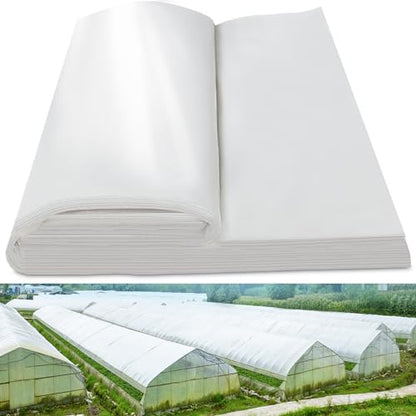 Greenhouse Plastic Sheeting 24' x 50' 6 Mil, Clear UV Resistant Heavy Duty Polyethylene Film, Thick Greenhouse Cover for Garden, Farm, Agriculture - size: 24x50 FT