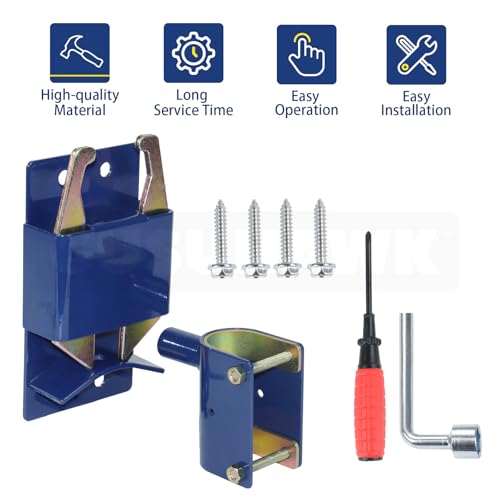 2 Way Farm Gate Latch for Gate with 1-5/8 to 2" Tubes, 2 Pack Blue - color: 2x S16100300