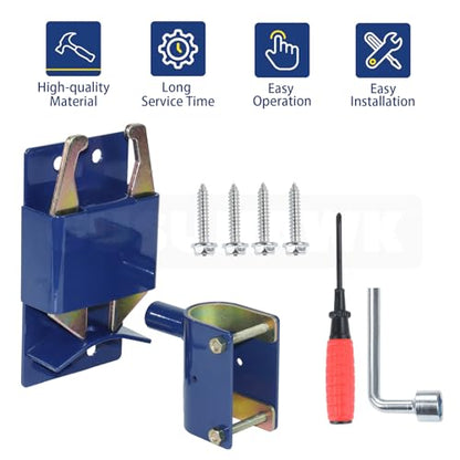 2 Way Farm Gate Latch for Gate with 1-5/8 to 2" Tubes, 2 Pack Blue - color: 2x S16100300