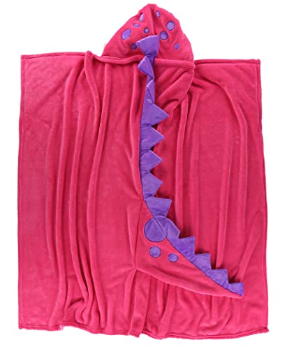 Lazy One Wearable Hooded Blanket for Kids, Animal Hooded Blanket (Pink Dinosaur) - color: Pink Dino Hooded Blanket