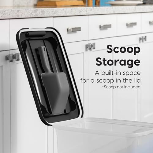 IRIS USA Dog Food Storage Container, 2-Pack, Up to 30 lbs, Black - color: Black, size: 30 lbs - 2 Pack