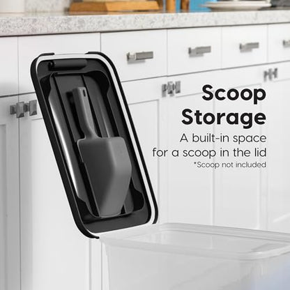 IRIS USA Dog Food Storage Container, 2-Pack, Up to 30 lbs, Black - color: Black, size: 30 lbs - 2 Pack