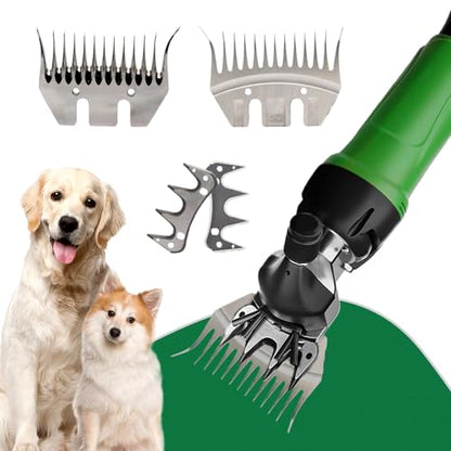 Sheep Shears Blades Curved Wool Shearing Comb and Cutter Blade Set for Alpaca Goats Wool Cutter Grooming Trimmer(13T Scimitar+Front Blade) - size: 13T scimitar+front blade