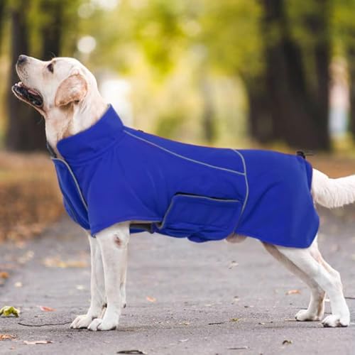 MIGOHI Dog Winter Jacket,Dog Coat Waterproof,4XL Winter Snow Coat with Fleece Lining for Large Dogs Boys Girls,Snowproof Pet Jacket,Great Dane,Mastiff,Blue - color: Blue, size: XXXX-Large