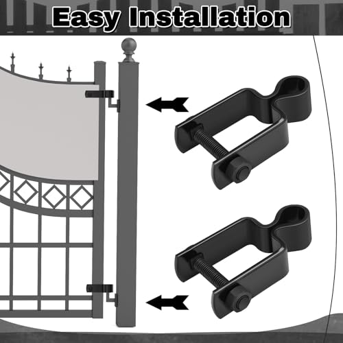 Dansydaisy 2 Pcs 1" x 1" Square Post Female Gate Hinges, Black - color: Black, size: 1" X 1"