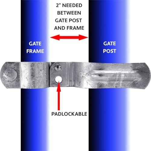 Heavy Duty Fork Latch (Bolt in) 1-5/8" x 2-7/8" Galvanized Pressed Steel - color: GALVANIZED, size: 1-5/8" x 2-7/8"