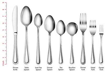 New Star Foodservice Bead Pattern 18/0 Stainless Steel Bouillon Spoon, 6.3-Inch, Set of 12, Commercial Grade - size: Bouillon Spoon (6.3-Inch)