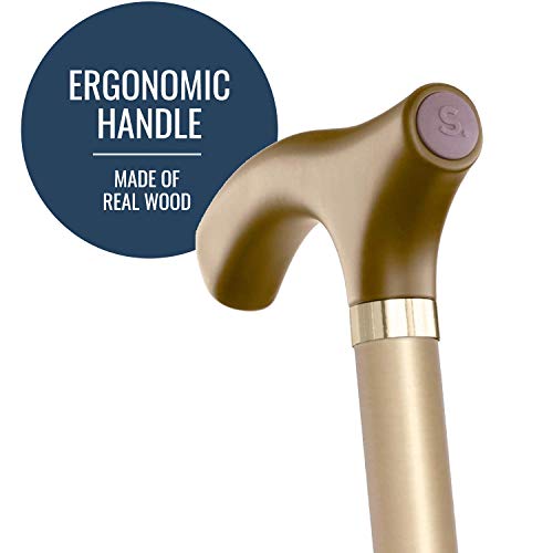 Switch Sticks Folding Walking Cane For Women & Men - color: Gold