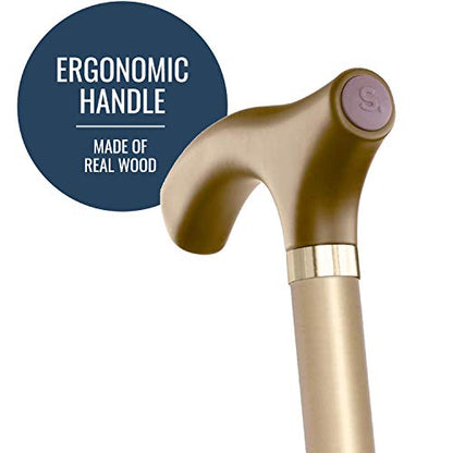 Switch Sticks Folding Walking Cane For Women & Men - color: Gold