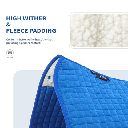Tackmore All-Purpose Square Quilted Western Saddle Pad, Horse Saddle Pad - color: Cobalt Blue