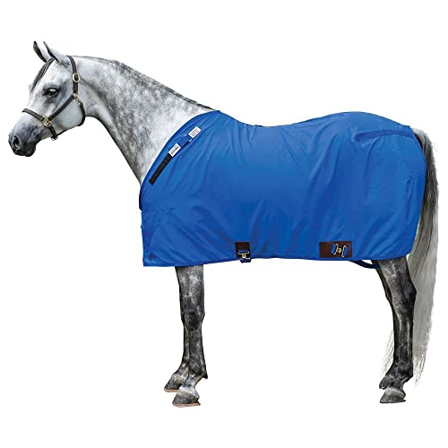Dura-Nylon Horse Stable Sheet | Ultimate Comfort & Protection Horse Sheet | Keeps Coats Smooth & Shiny - color: Royal, size: Horse Size 72, style: Cutback | Closed Front | Legstrap