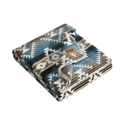 Wrangler - Blanket, Polyester, Medium Weight, Year-Round Comfort - color: Jericho Turquoise, size: 50" x 70"