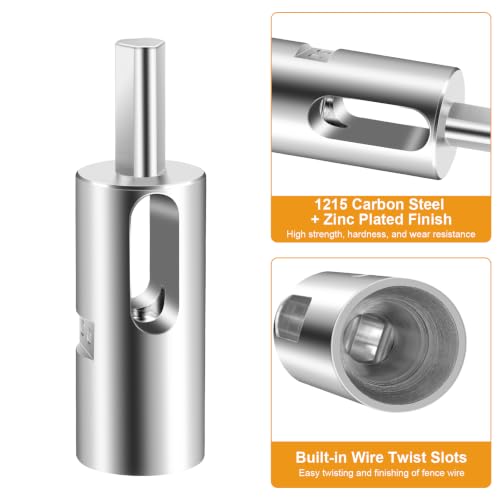 Chain Link Fence Ties: 9 Gauge Fence Wire Twisting Tool for Drill