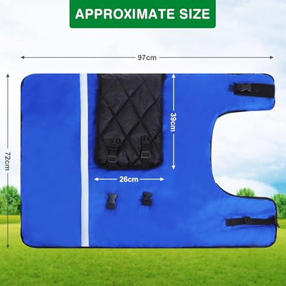 2pcs All-Weather Calf Blanket with Fleece Lining & Windproof Shell - Versatile Goat Blankets for Winter and Durable Sheep Blanket with Full Belly Coverage (Blue 2pcs) - color: Blue