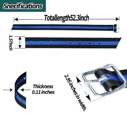 Nylon Cow Collar, 54 Inch, Thickened Neck Strap with Metal Buckle, Blue
