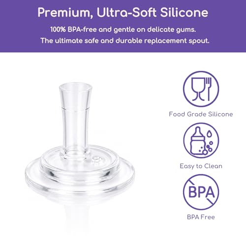 CHUBBIEE Straw Sippy Nipples Compatible with Lansinoh Bottles, 4-Pack - color: Sippy Straw
