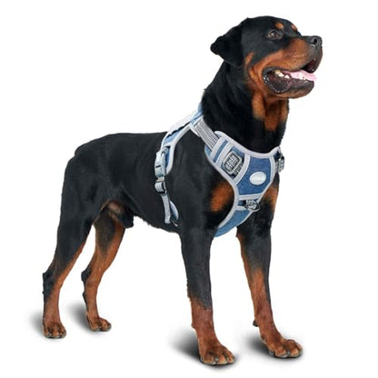AUROTH Dog Harness for Small Medium Dogs, Tactical No Pull Dog Vest - color: Denim Blue, size: S(Neck:14-21",Chest:20-31"),18-35 lbs