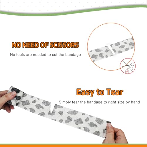 6 Pack Vet Wrap Cohesive Bandages Self-Adhesive Bandage Wrap - color: Furprint