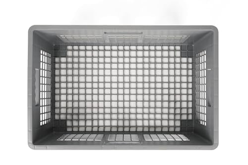 Hudson Exchange 24 x 16 x 8" (2 Pack) Mesh Straight Wall Handled Storage Container Tote, Gray - color: Gray, size: 2 Pack