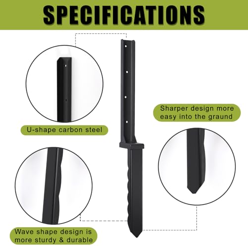 8 Pcs 30" Fence Post Repair Kit for Fix 4x4|6x6 Fence Post - size: 8 Pcs