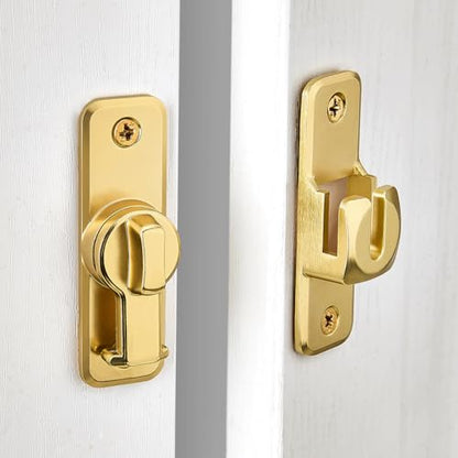 Gold 90/180 Degree Flip Latch,Zinc Alloy Barn Door Latch - color: Gold