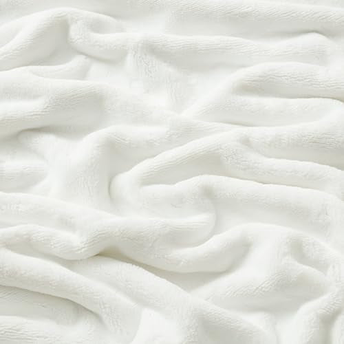 Brookstone Nap Plush Throw Blanket for Couch | Warm & Super Soft Blanket with Unmatched Heavy, Dense, and Ultra-Comfy Throw | Luxurious Drape, Cozying Up on a Sofa, Chair | White - color: White