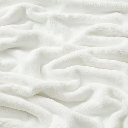 Brookstone Nap Plush Throw Blanket for Couch | Warm & Super Soft Blanket with Unmatched Heavy, Dense, and Ultra-Comfy Throw | Luxurious Drape, Cozying Up on a Sofa, Chair | White - color: White