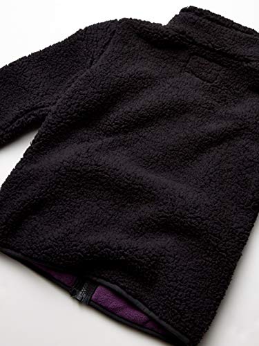 Amazon Essentials Girls' Faux Sherpa Fleece Full-Zip Jacket, Lined - color: Black, size: Small