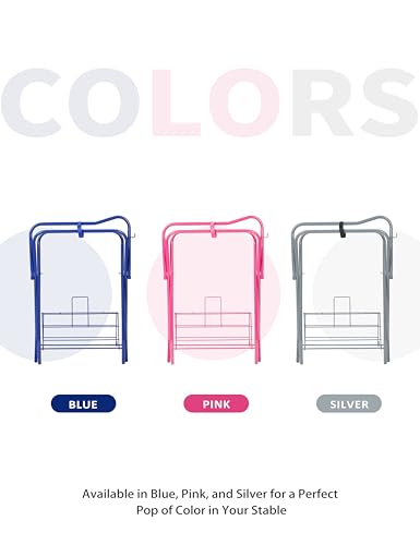 Tackmore Freestanding Saddle Rack Accommodates English Western Saddles Lightweight Foldable Space Saving Saddle Stand - color: Pink