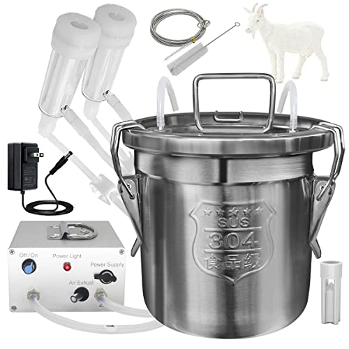 6L Goat Milking Machine, Plug-in Pulsation Pump Milker (Classic) - color: for Goat, size: 6L