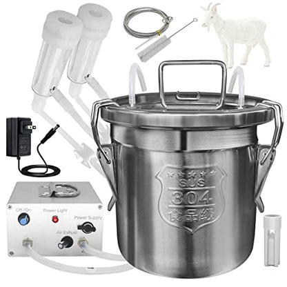6L Goat Milking Machine, Plug-in Pulsation Pump Milker (Classic) - color: for Goat, size: 6L