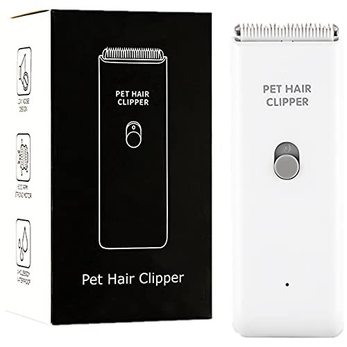 Dog Cat Home Hair Waterproof Clipper Portable Pet Shaver - color: White