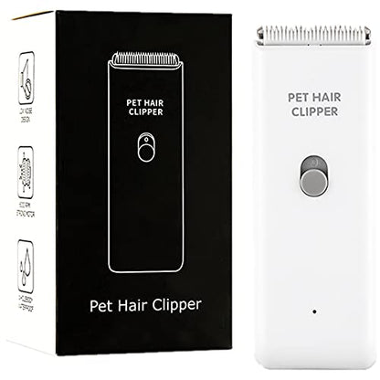 Dog Cat Home Hair Waterproof Clipper Portable Pet Shaver - color: White