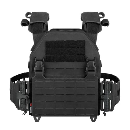 YAKEDA Tactical Training Vest with PALS System - Adjustable Straps Quick-Release Buckle for Hunting - color: Black